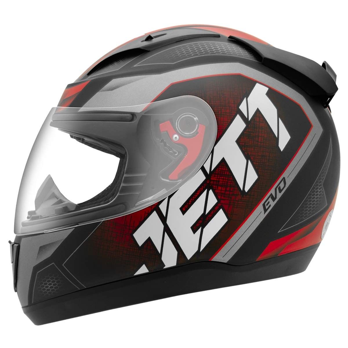 Capacete Fechado Pro Tork Jett Evo Line Fosco Vermelho - Tamanho 62