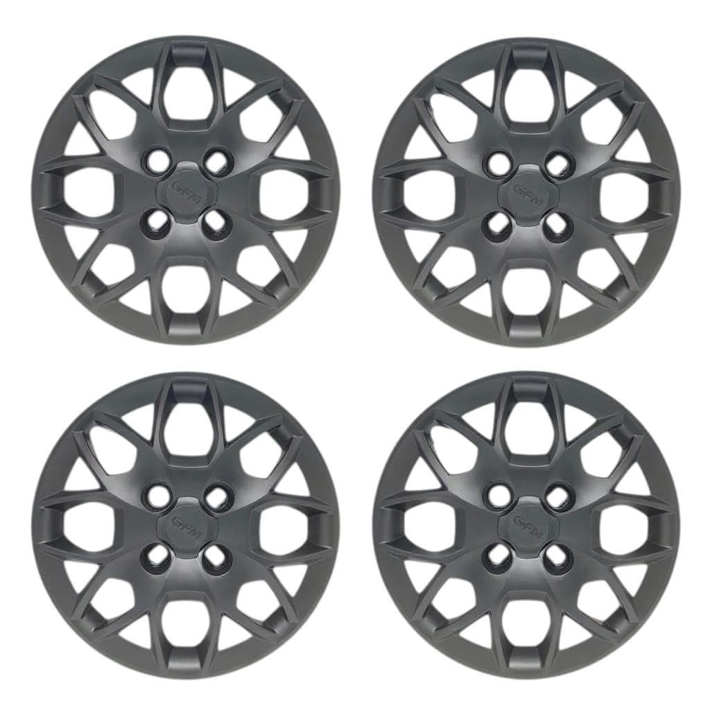 Kit 4 Calotas Aro 14 Preto Fosco - Ford Ka+ Hatch Sedan Plus 2015-2018
