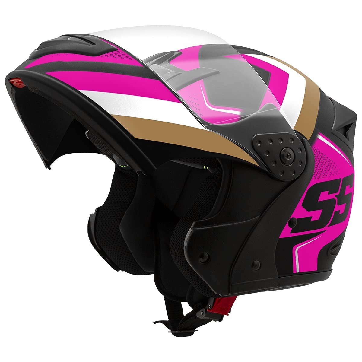 Capacete Mixs Gladiator Super Speed Fosco Rosa/Dourado - Segurança e Estilo para Você!