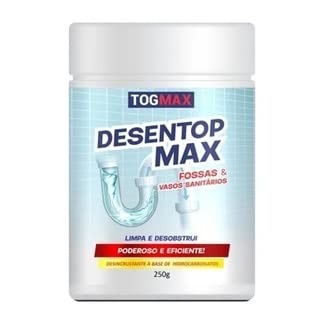 Desentop Max Limpa Fossa Séptica e Caixa de Gordura 250g - Solução Profissional para Desentupimento