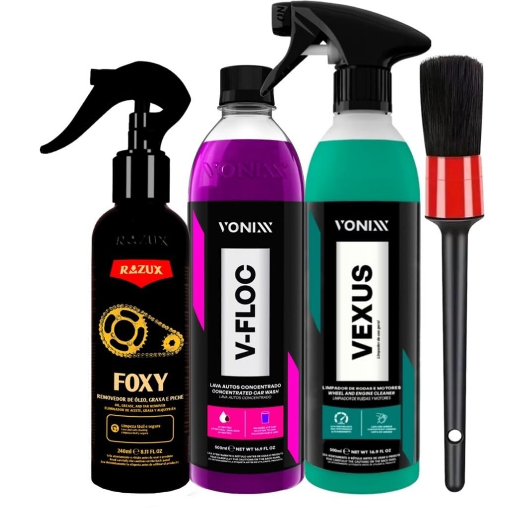Kit Completo Limpeza Motor Vonixx Vexus Foxy Razux + Pincel Karbox