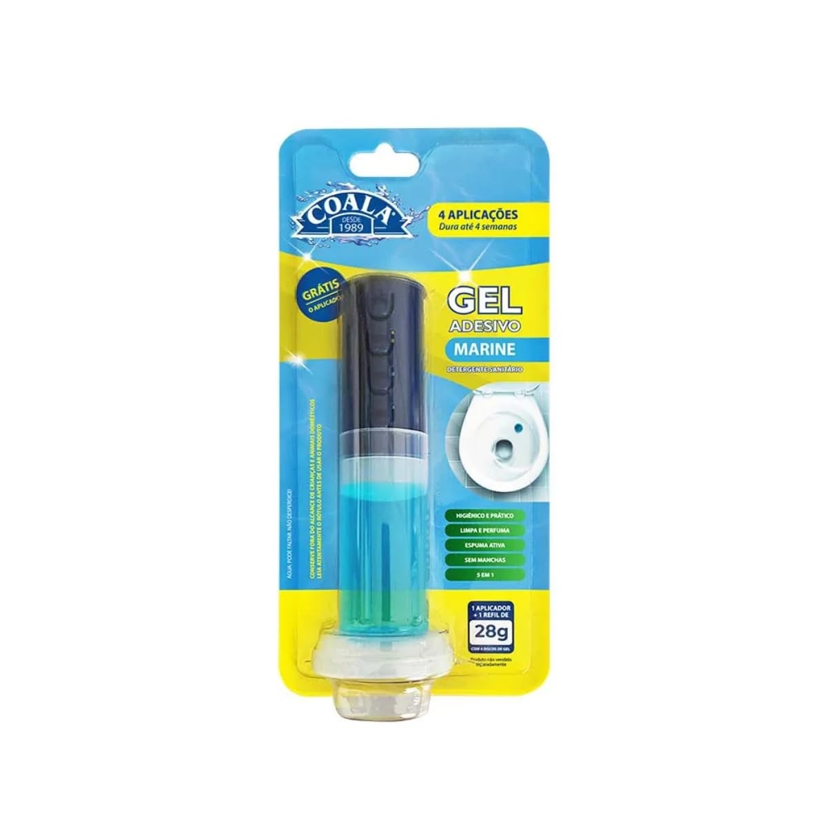 Coala Gel Adesivo Sanitário 4 Aplicações 28g Marine - Limpeza e Fragrância Duradoura