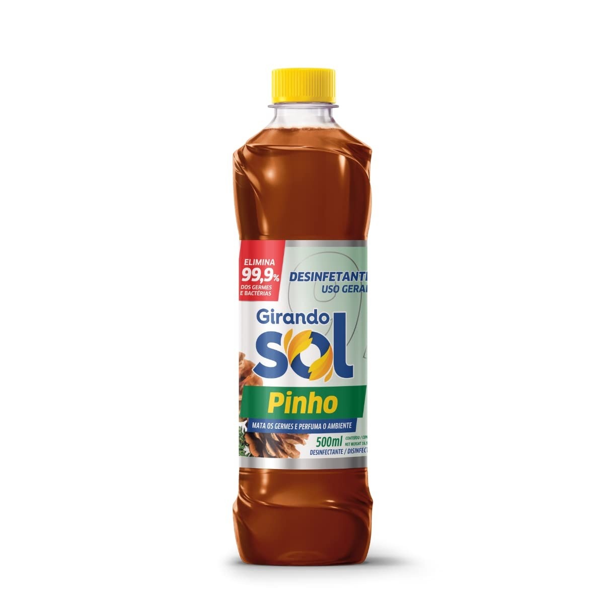 Desinfetante Perfumado Girando Sol Pinho 500ml - Elimina 99,9% dos Germes com Fragrância Natural