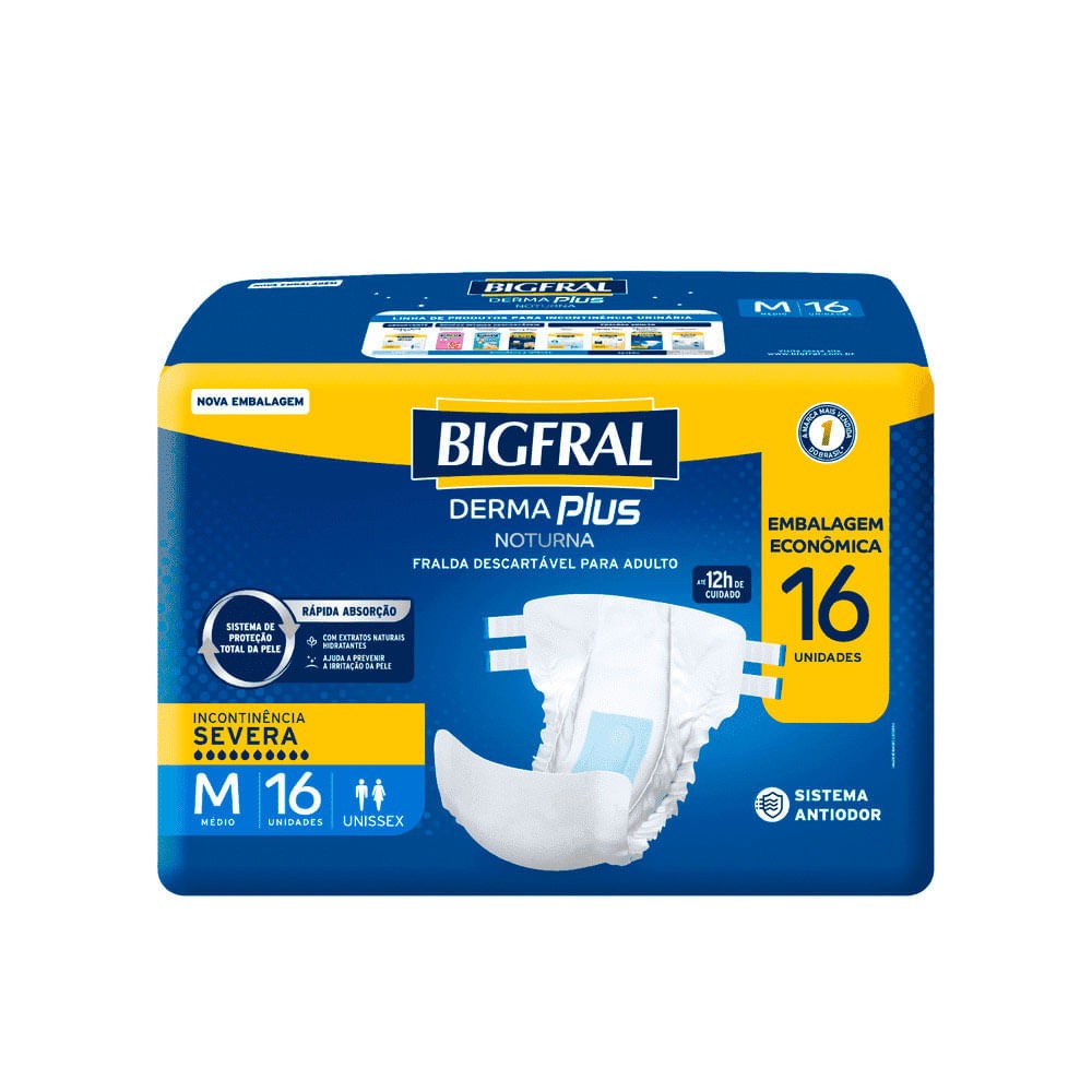 Fralda Geriátrica Bigfral Derma Plus Noturna: Conforto e Segurança para a Noite