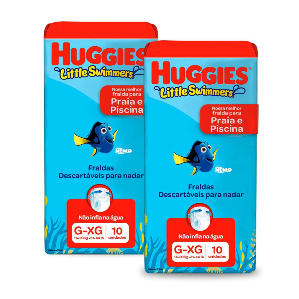 Fralda Huggies Little Swimmers: Kit 2 (G/XG - 10 Un)