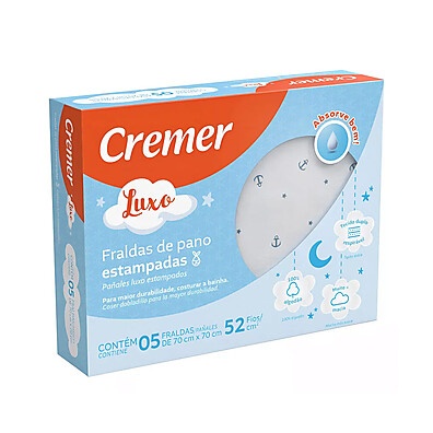 Fralda Luxo Cremer: Conforto e Estilo para o Seu Bebê!
