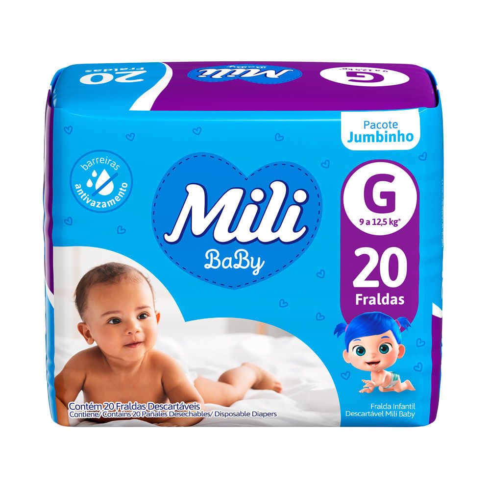 Fralda Mili Baby G: Conforto e Economia!