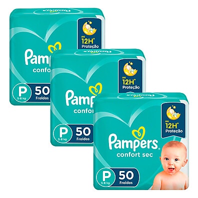 Fralda Pampers Confort Sec Mega – Até 2x Mais Seca!