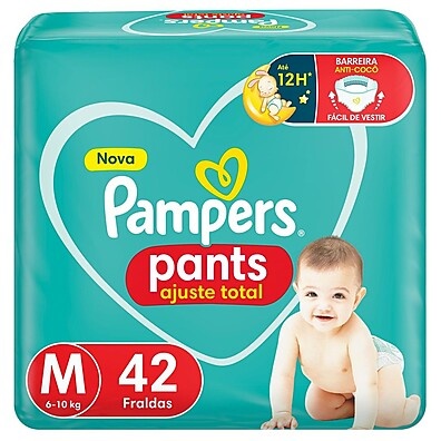 Fralda Pampers Pants Ajuste Total M: Conforto e Proteção por 12h