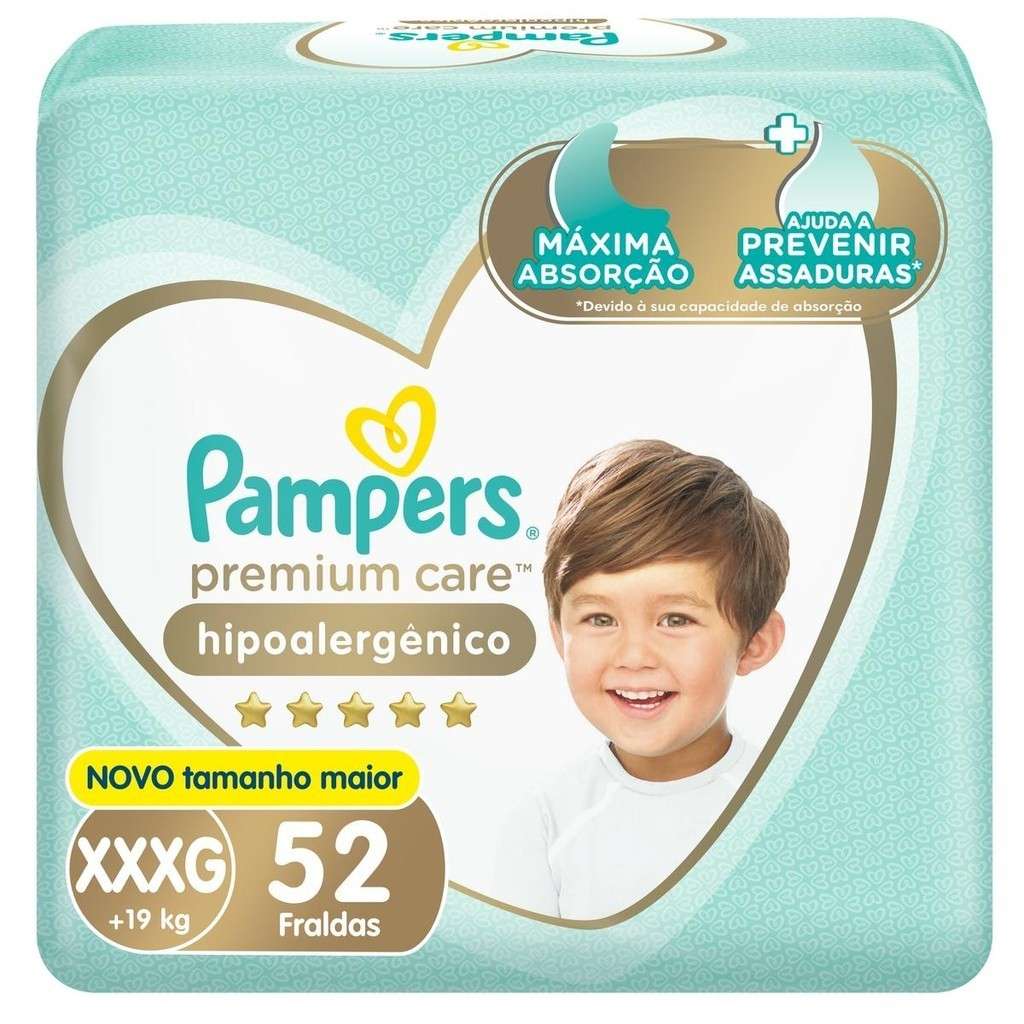 Fralda Pampers Premium Care XXXG: Máxima Proteção para Bebês +19kg