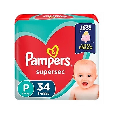 Fralda Pampers Supersec P 34 Unidades – Conforto e Proteção