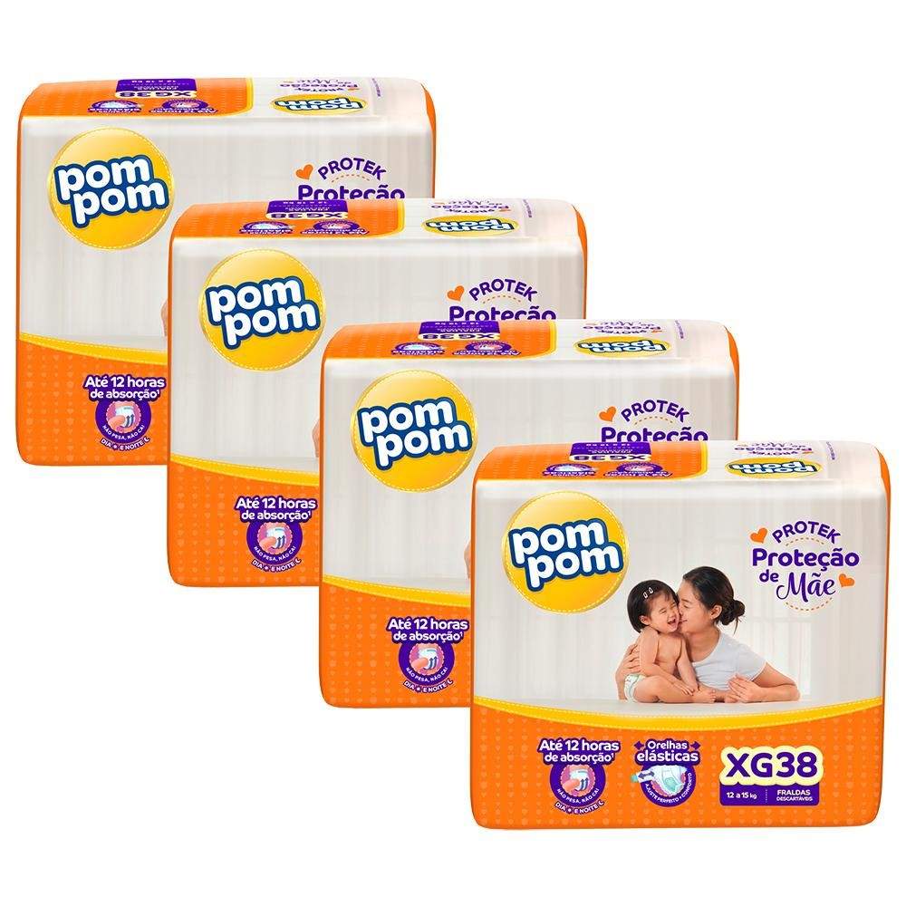 fralda-pom-pom-protek-mega-xg-kit-com-4-pacotes