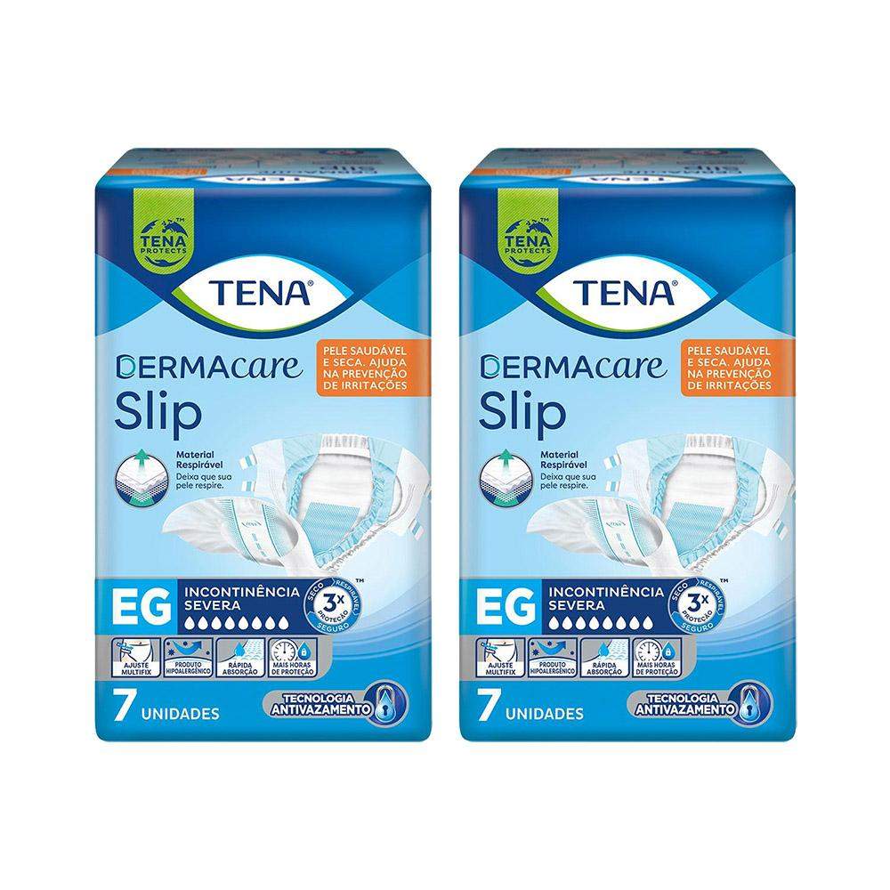 Fralda Tena Dermacare EG: Kit com 14 Unidades