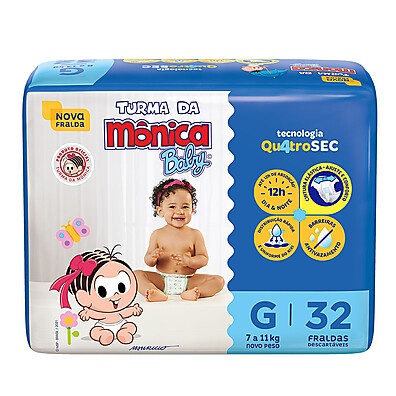 Fralda Turma da Mônica G: Proteção e Economia!