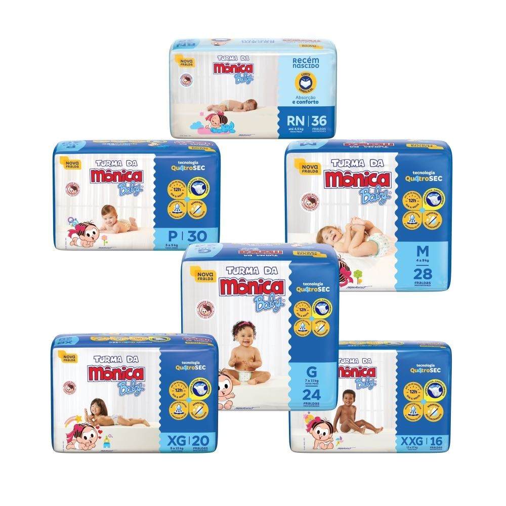 Fralda Turma da Mônica Jumbo: Proteção 12h e Absorção Máxima