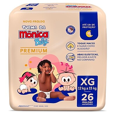 Fralda Turma da Mônica XG: Conforto Premium!