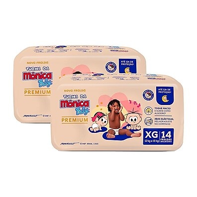 Fralda Turma da Mônica XG: Proteção Premium 24h!