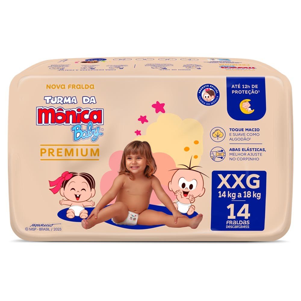 Fralda Turma da Mônica XXG: Conforto Premium!