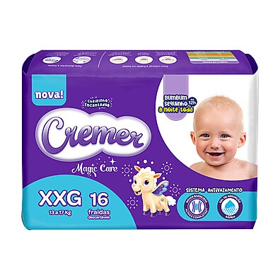 Fralda XXG Cremer Magic Care: Até 12h de Proteção!