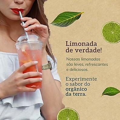 Limonada Orgânica Framboesa: Sabor Natural 1L