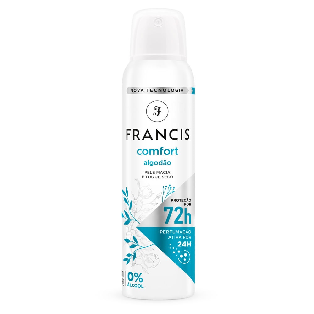 Francis Comfort Algodão: 72h de Proteção e Perfume
