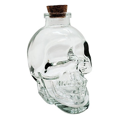Frasco Caveira Transparente 250ml - Rizzo
