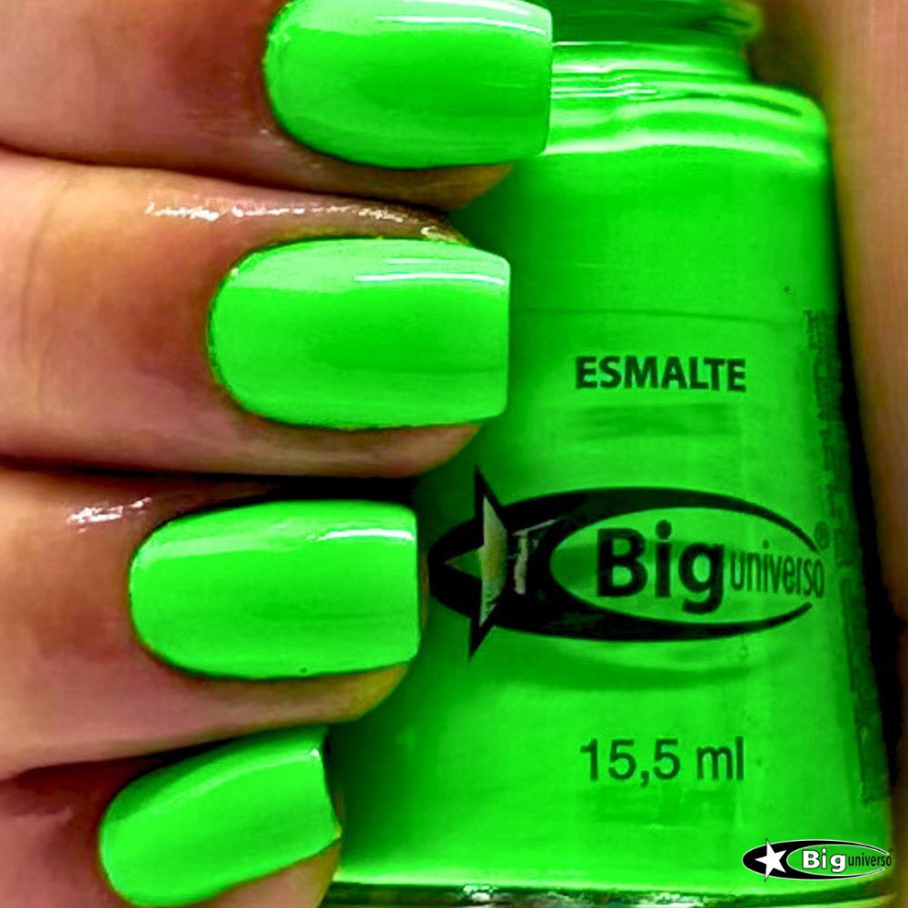 Esmalte Neon Verde Big Universo – Brilho Intenso e Cruelty Free