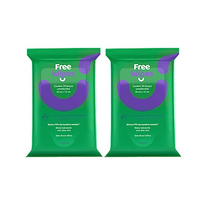 Free Wipes: Limpeza Antisséptica e Hidratante