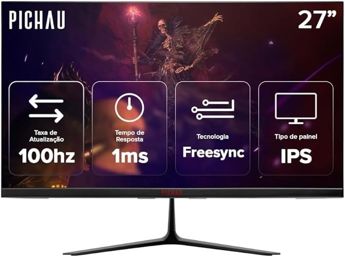 Monitor Gamer Pichau Athen V3 | 27″ | IPS | FHD | 1 ms | 100 Hz | FreeSync | HDMI/VGA | PG-ATH27V3-BL01