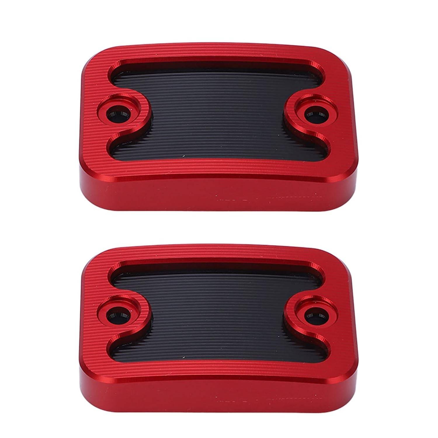 Tampa Reservatório Fluido Freio Dianteiro Alumínio CNC Vermelha para Yamaha NMAX 155/125 (2 Peças)