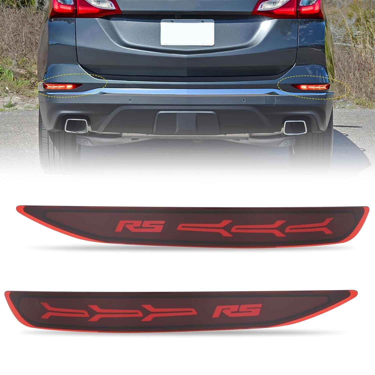 Luz Traseira de Para-choque Nilight para Chevy Equinox 2017-2022: LED Sequencial, Freio e Seta