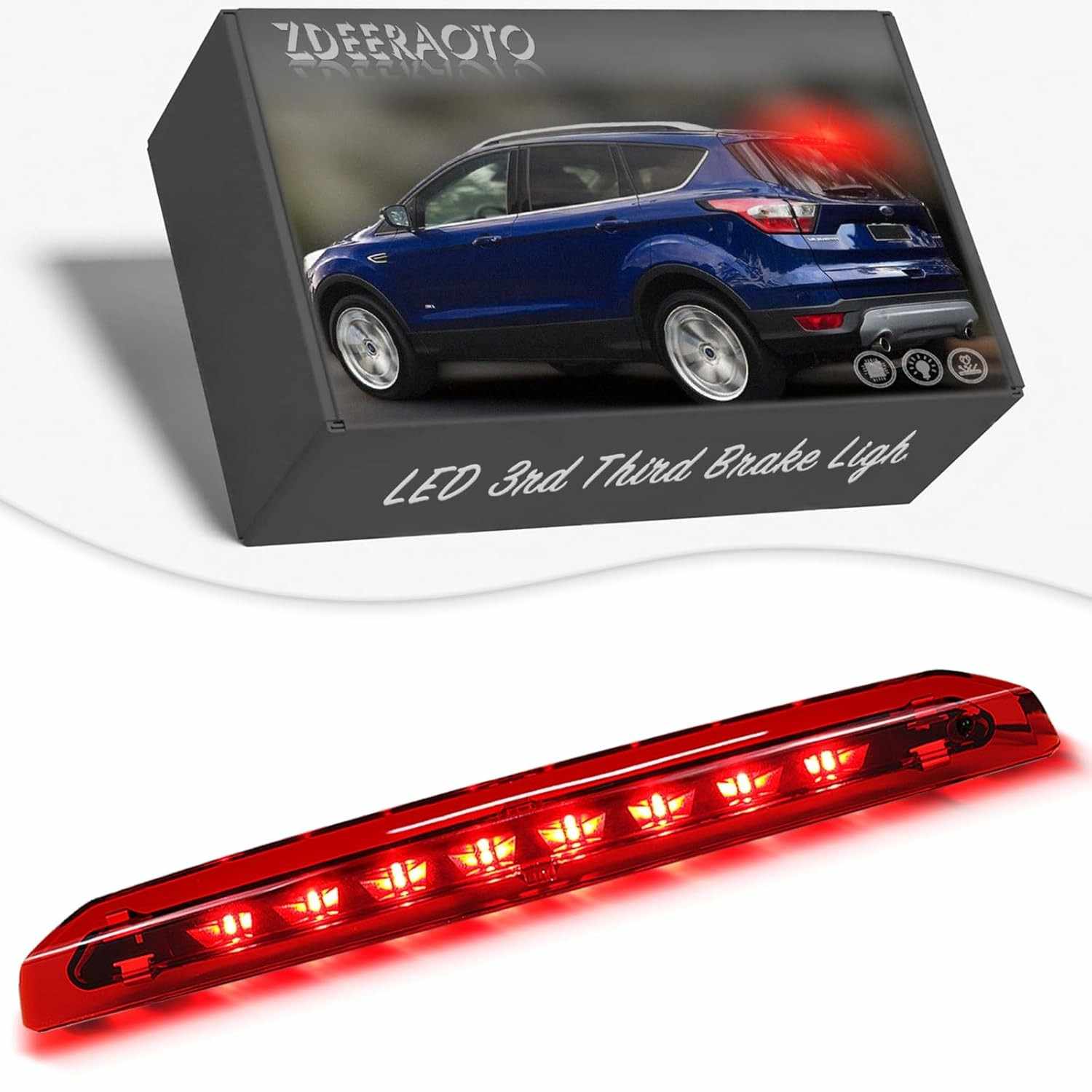 Luz de Freio LED 3º Terço Completa para Ford Escape 2013-2018 - Segurança e Estilo Aprimorados