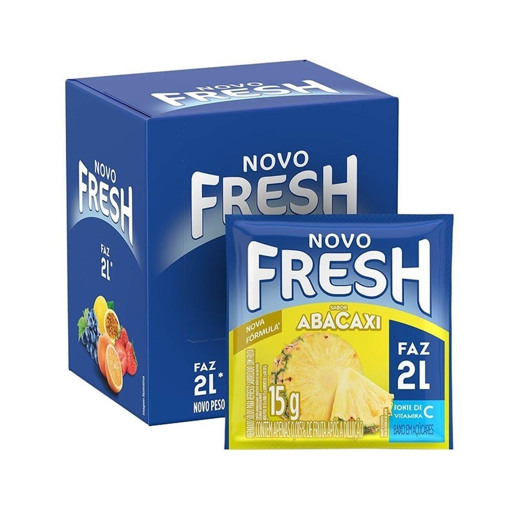 Fresh Abacaxi: Refresco em Pó Delicioso (15 Un)