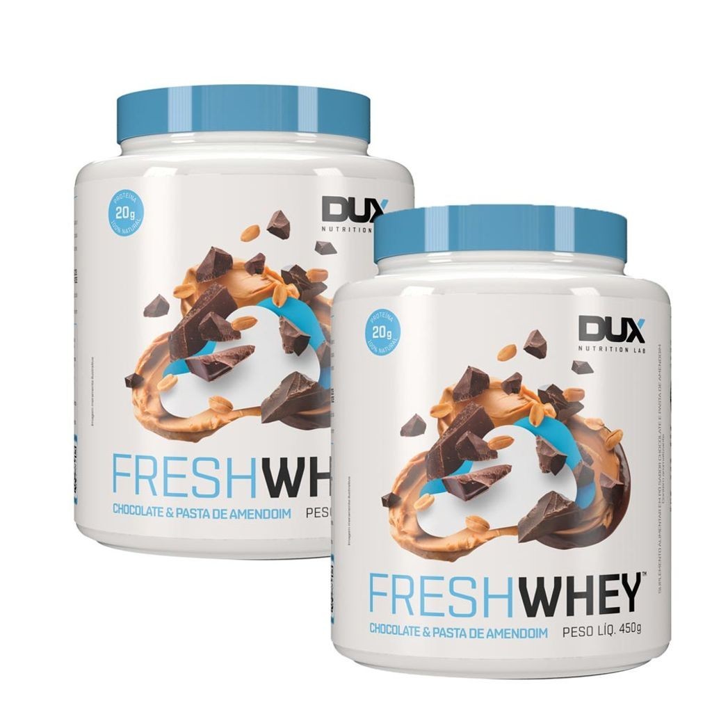 Fresh Whey Dux: Kit Proteína + Pasta de Amendoim