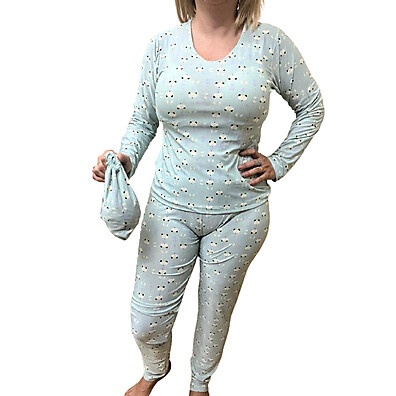 Pijama Liganete Manga Curta e Longa Fresquinho