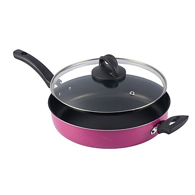 Frigideira Antiaderente 24cm Rosa: Cozinhe Fácil!