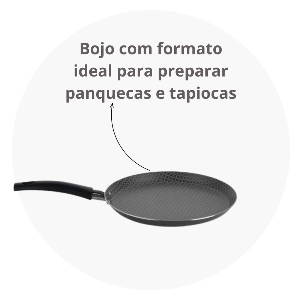 Frigideira Antiaderente Gourmet 22cm: Perfeita para Panquecas e Tapiocas