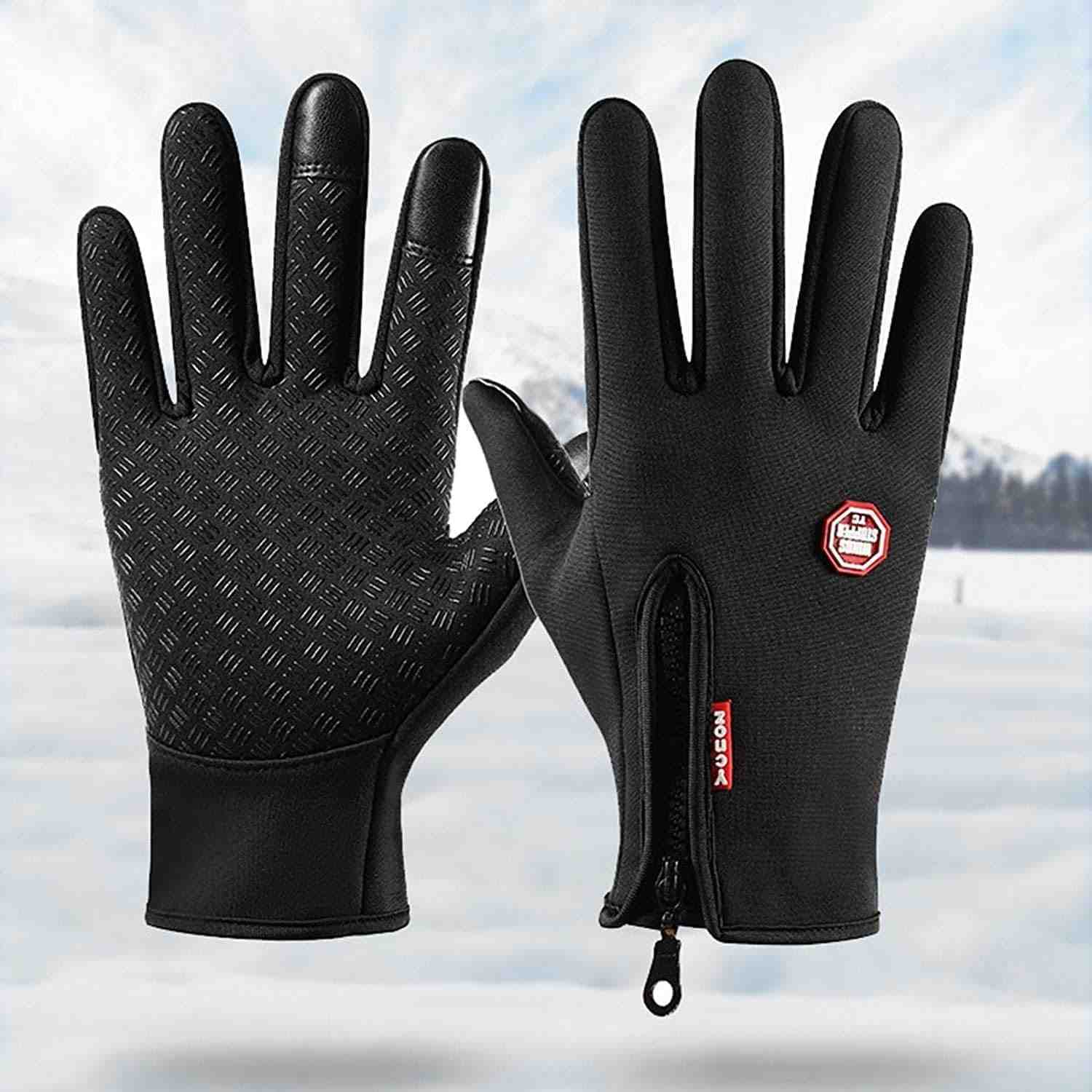 Luva Moto Térmica Touchscreen: Proteção Total Contra Frio, Chuva e Vento para Motoqueiros e Ciclistas