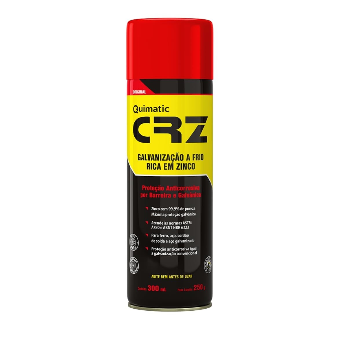 Proteção Imbatível: Spray Galvanização a Frio Quimatic Tapmatic CRZ 300ml Cinza Escuro Fosco