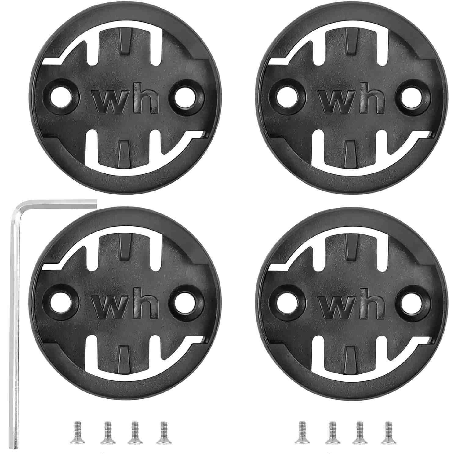 Kit 4 Adaptadores de Suporte para Ciclocomputador Wahoo - Base de Reposição Frontal