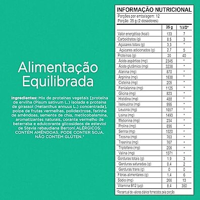 Nutrify Vegan Tasty: Proteína Vegetal Cheesecake Frutas Vermelhas 420g