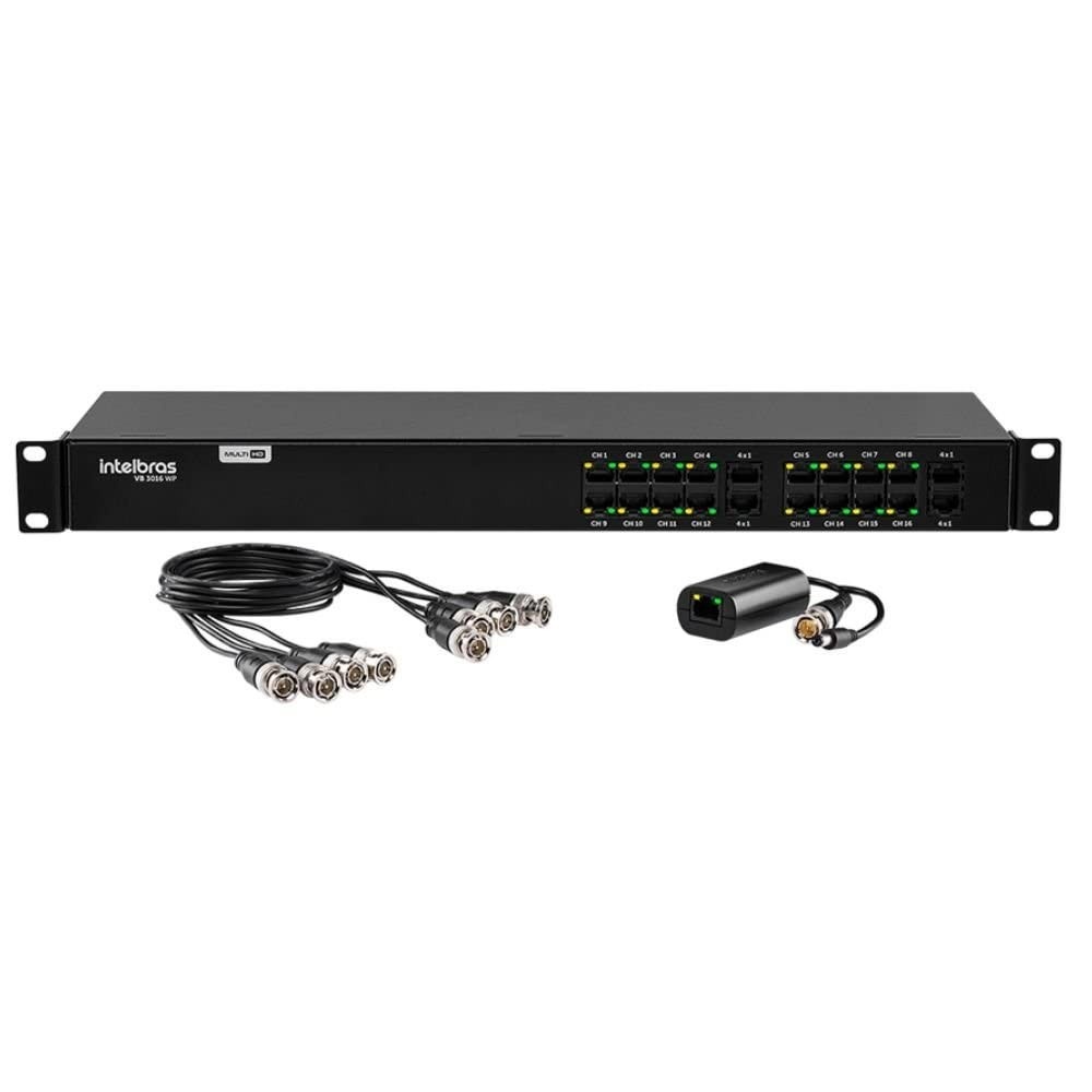 Power Balun Intelbras VB 3016 WP: Conexão de Vídeo Full HD para 16 Canais