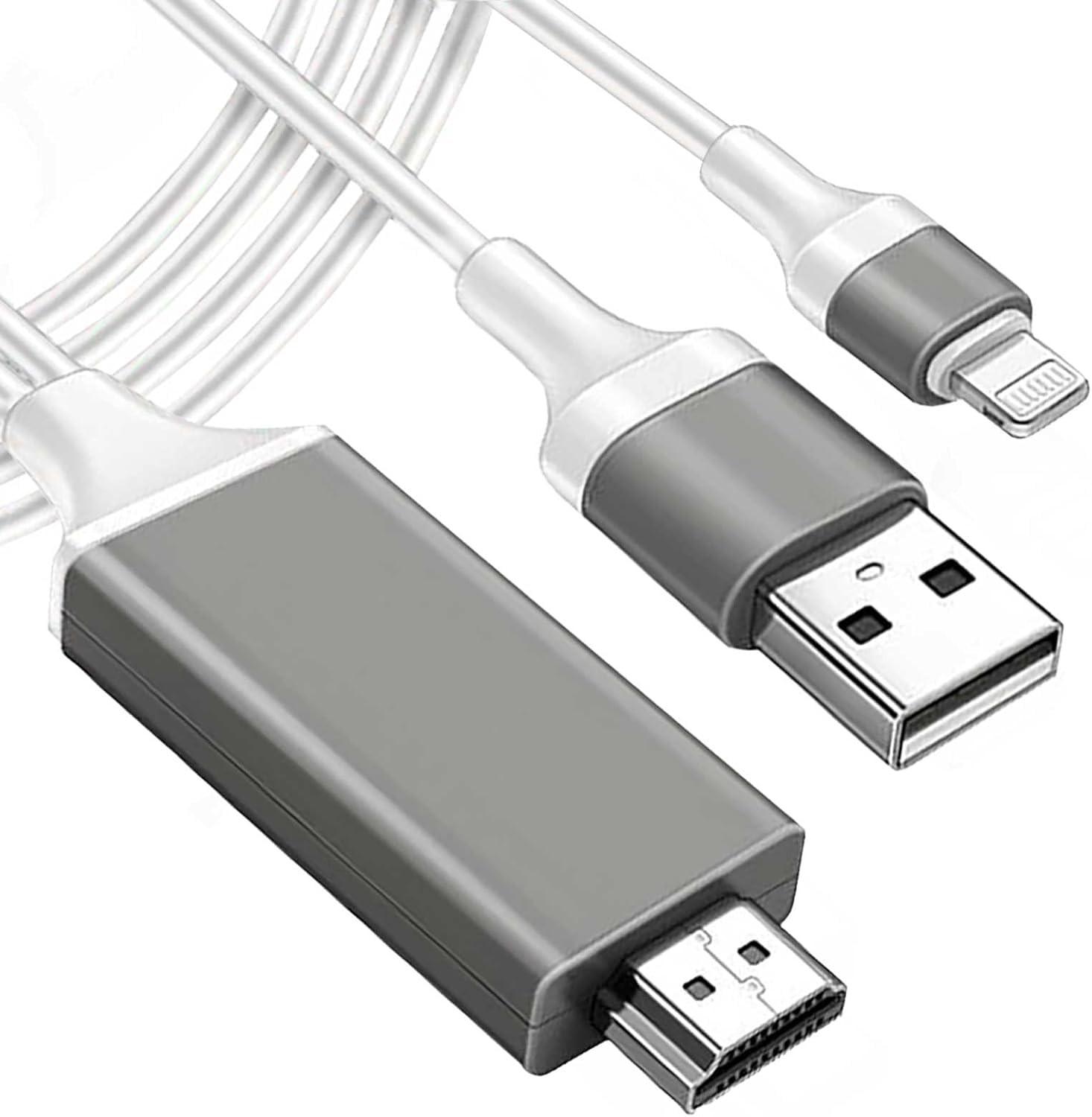 Cabo Adaptador HDMI para iPhone/iPad: Transforme Sua Tela em Full HD 1080p