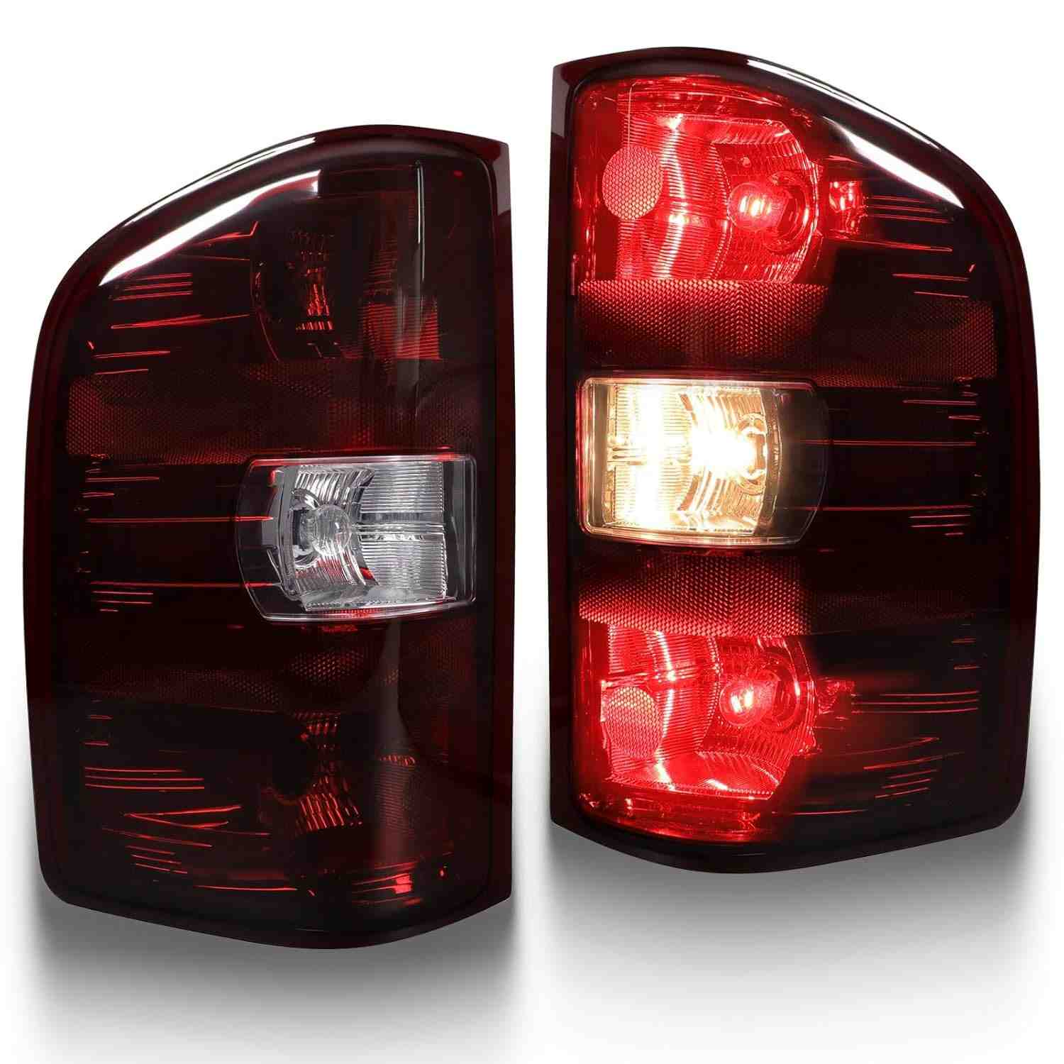 Luzes Traseiras Fumê Vermelhas MAYELLO para Chevy Silverado 1500/2500/3500 (2007-2014) - Plug & Play