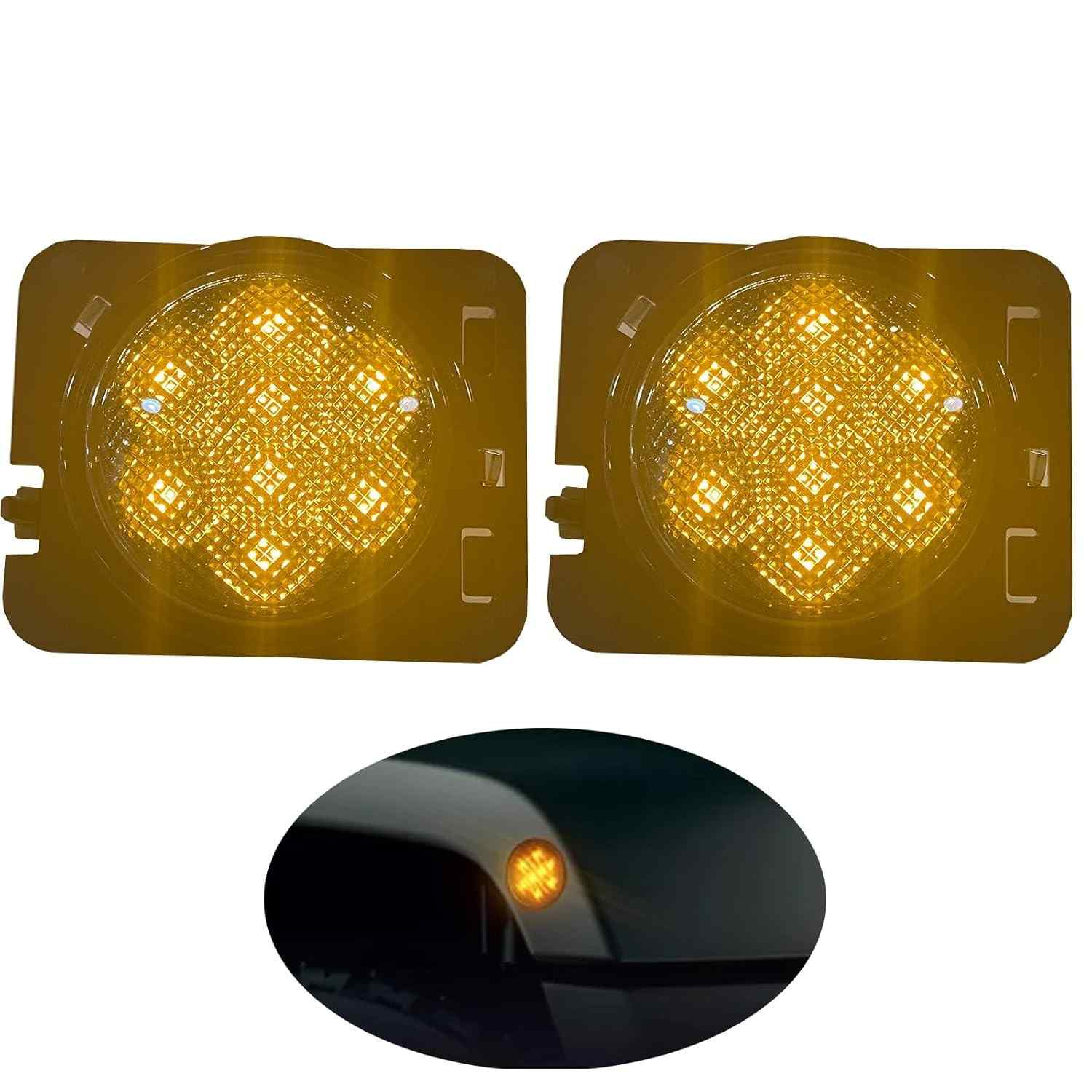 Luz de Marcador Lateral LED Fumê para Jeep Wrangler JK/JKU (2007-2018) - Upgrade Premium