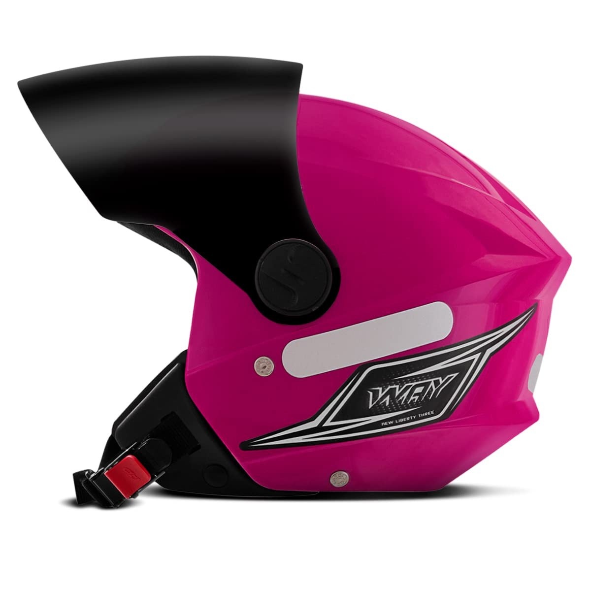 Capacete Aberto Mixs Way Rosa Tam. 58 - Segurança e Estilo com Viseira Fumê