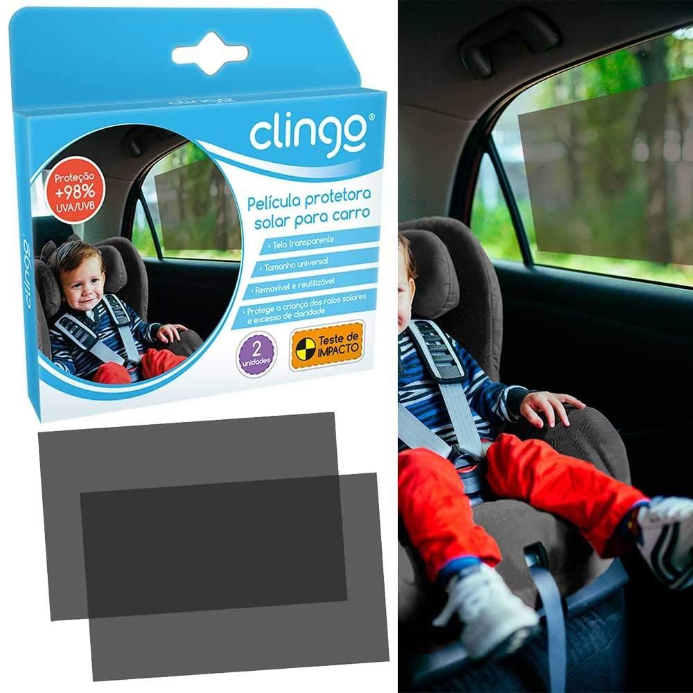 Película Protetora Solar Universal para Carro Clingo Fumê - Proteção UV 98% (2 Unidades)