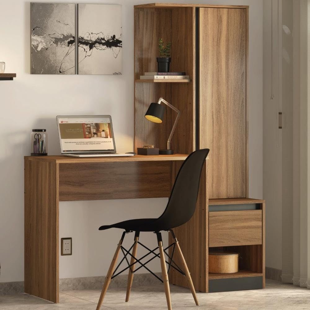 Escrivaninha com Armário Office Morada - Design Moderno e Funcionalidade Inteligente