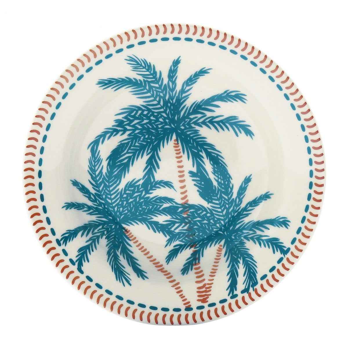 Prato Fundo Caribe em Cerâmica 21,5cm - Design Tropical com Estilo Sofisticado