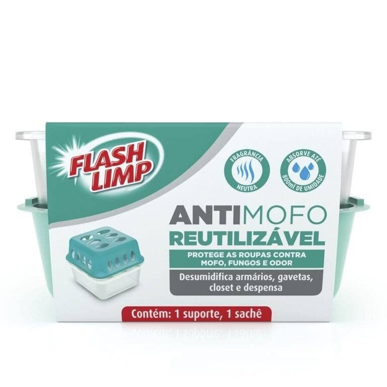 Flash Limp Evita Mofo Reutilizável 400g - Proteja Suas Roupas Contra Umidade e Fungos